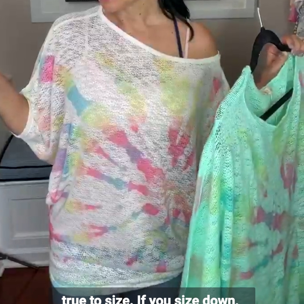 Phil love dohman sleeves tye dye top